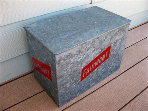 vintage galvanized milk boxes